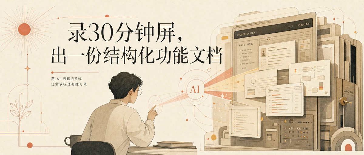 封面：当产品经理用AI拆解老系统